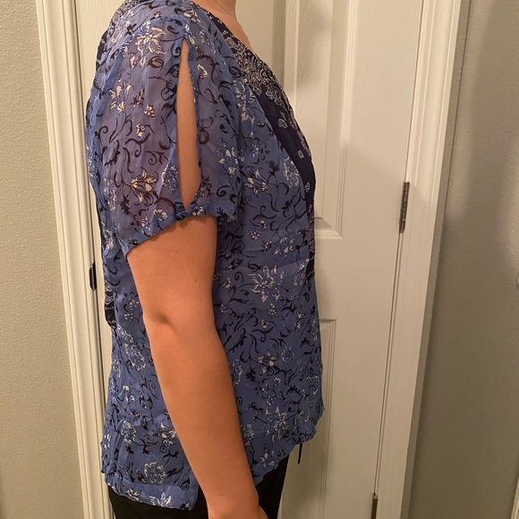 Paisley Blue Blouse by Lucky Brand - Picture 3 of 3